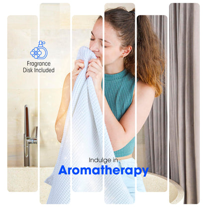 PURE CLEAN Towel Warmers Bucket, with Customized Fragrance for Spa and Bathroom, Luxury Towel Heater Gifts for Him & Her, Auto Shut Off, Fits 2 Large Towels, Blankets, Bathrobes, PJ's (Taupe)