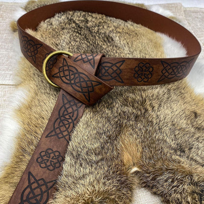 KOTORA Pirate Costume Pirate Head Scarf Bandanas Belt Waist Sash Medieval Belt Pouch Coin Purse Leather Hook Festival Sets (Pattern02 Brown)