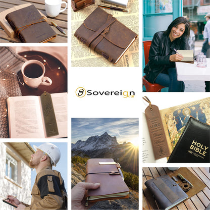 Sovereign-Gear Premium Leather Bookmark | Elegant Smart Bookmark for Men and Women | 2-Pack Leather Bookmarks with USA Flag & Eagle for Readers, Writers, and Book Lovers (7x2)