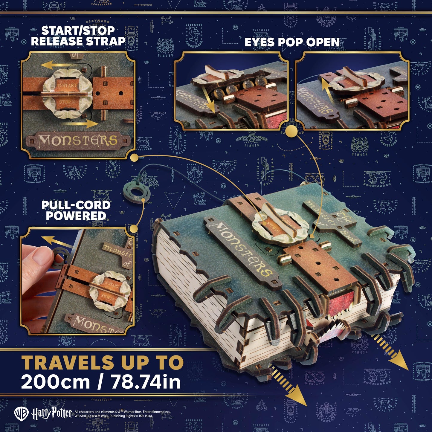 UGEARS Harry Potter The Monster Book of Monsters - 3D Wooden Puzzle for Adults, Mechanical Wooden Model Kit, DIY Building Craft Kit, Brain Teaser Puzzle, Collectible Book Design, Hobby Gift for Adults