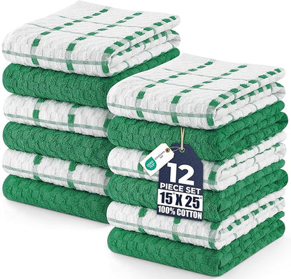 Utopia Towels - Kitchen Towels 12 Pack, 15 x 25 Inches, 100% Ring Spun Cotton