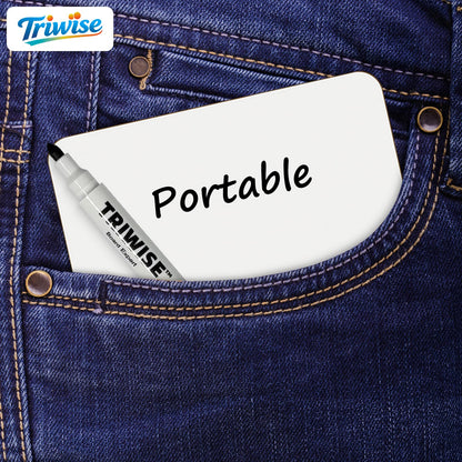 Portable Small White Board 5"x8" for Students, Personal Whiteboard Mini Lightweight Double Sided, Dry Erase Board for Kids Classroom, Individual Lapboards for Teaching with Eraser and Marker (24 Pack)