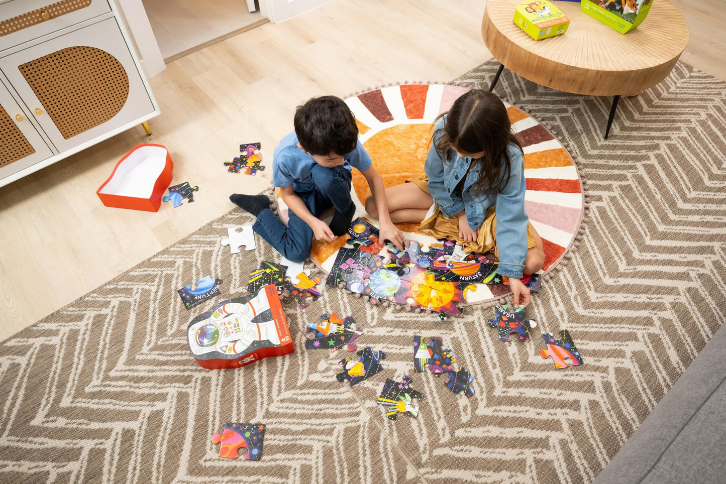 Crocodile Creek 36-Piece Jigsaw Floor Puzzle - Fun Floor Puzzles for Kids Ages 3-5 - Heavy-Duty Shaped Box for Storage - Gingerbread House - 20" W x 16" H Finished