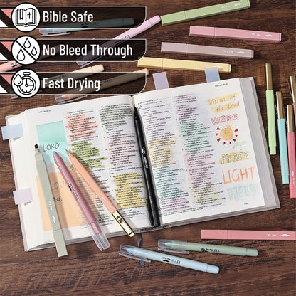Mr. Pen- Bible Journaling Kit for Women, Bible Highlighters and Pens No Bleed, Pencil Case, Fineliner, Prayer Cards, Tabs, Magnetic Bookmarks, Transparent Sticky Notes, Christian Devotional Gifts