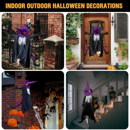 Giiffu Halloween Decorations Outdoor 57" Crashing Witch into Tree Decor