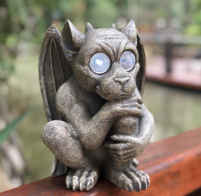 Bo-Toys Solar Powered Gargoyle Outdoor LED Garden Light Decor