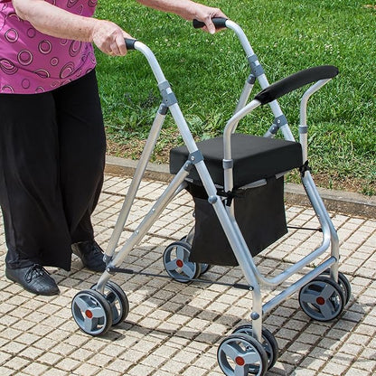 BALAPET Non-Slip Rollator Walker Seat Cushion and Backrest Cover Set for Elderly,Thickened 3in Supportive Memory Foam Walker Seat Cushion, Walker Seat Accessories for Seniors(Black)