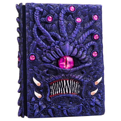 Handmade The Eye Devil of Tentacle Embossed Journal,Resin Engraving Notebook,Blank Paper,Hardcover Travel Diary for Writing,Sketchbook,Collection,Creative gifts,Decoration Diary for Man Woman A5 Size (4 colours) (Eyes Devil-Purple)