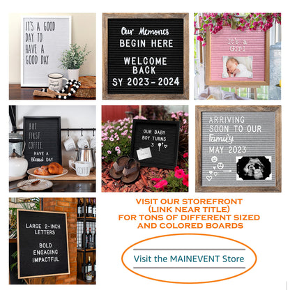 Skinny Letterboard Letters Only Set NO BOARD INCLUDED with Rae Inspired Font Perfect Farmhouse Decor Accessory for Changeable Felt Letter Boards, 2 Inch Black Letters Numbers Symbols Only