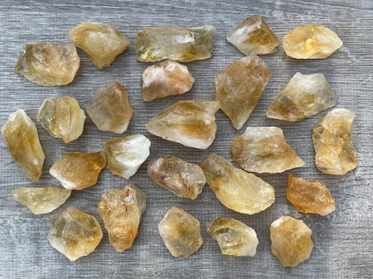 GAF TREASURES 3 Pcs Raw Citrine Crystals, Natural Citrine Stone, Natural Rough Citrine Crystals, Citrine Rough, Citrine Healing Crystals (Citrine)