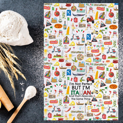 JNIAP Italian Kitchen Towel Italian Dish Towel Italy Kitchen Gift Italy Hand Towel Italians House Warming Gifts (Italian and kt)