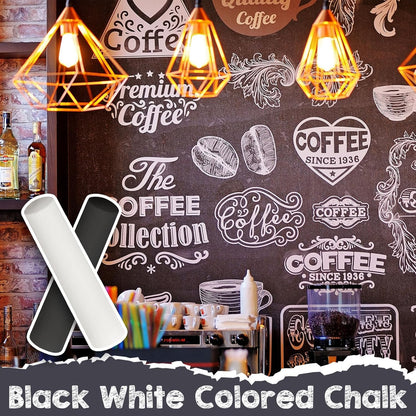 20 Pcs Sidewalk Chalk for Kids Jumbo Black White Washable Non Toxic Chalk for Classroom Outdoor Fun Creativity Art Play Painting on Chalkboard Playground Blackboard Easter Party