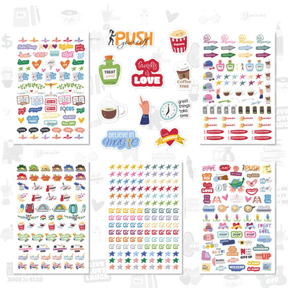 Planner Stickers - Productivity Stickers Set for Adults, Children, Teachers and Students| Perfect for Work and Personal Calendar