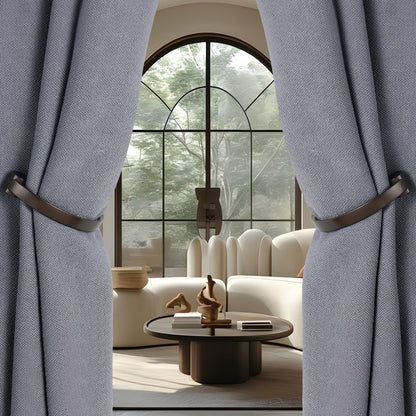 Mayrhyme Curtain Holdbacks 2Pcs,Dark Bronze Barrel Zinc Alloy Curtain Tiebacks,Wall Mounted Curtain Holders for Drapes.