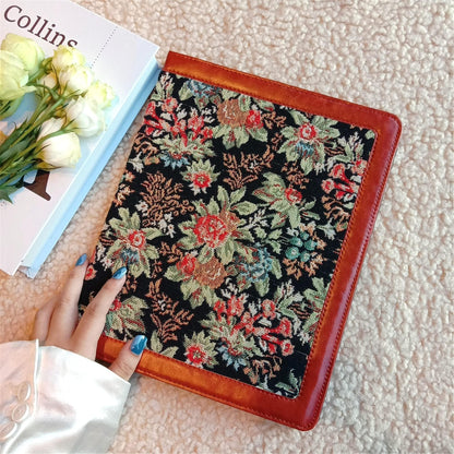 ManZePai Vintage Fabric Case with Pencil Holder for iPad Air 11 Inch 2025,iPad Air 5th/4th Gen 10.9 Inch Case,iPad Pro 11 Inch 4th/3rd/2nd/1st Gen,Magnetic Charging