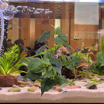 M2cbridge Artificial Fish Tank Plants Aquarium Plant Aquatic Water Grass Foreground Decor (1PC Green)