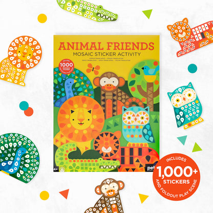 Petit Collage Mosaic Sticker Activity: Animal Friends