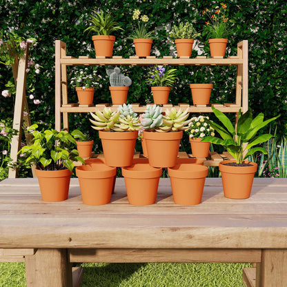 ESMISMO 72 Pack Terracotta Pots 2.5 Inch, Clay Planters with Drain Hole for Succulents, Cacti, Herbs, Mini Flower Pots for Indoor Plants, Rustic Home Decor