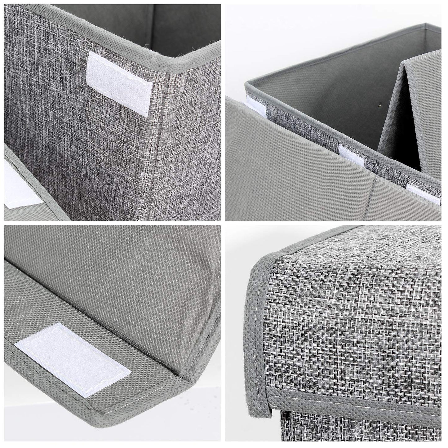 popoly Large Toy Box Storage with Lid, Collapsible Sturdy Toy Chest Storage Bin Box with Rivets Handles for Kids, Boys, Girls, Nursery, Playroom, Living Room, Bedroom, 25"x 13" x 16" (Linen Gray)