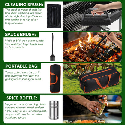 120 Pcs Griddle Accessories Kit for Blackstone - Perfect Flat Top Grill Accessories for Outdoor, Professional Round Melting Dome with Cast Iron Smash Burger Press for Barbecue.