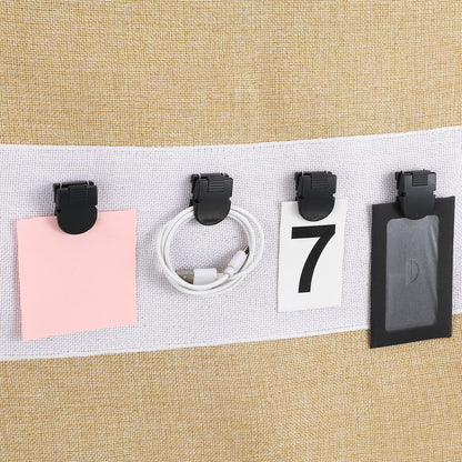 Feifeiya 25 Pcs Cubicle Clips Fabric Panel Cubicle Accessories Fabric Partition Panel Wall Clip Office Photos Wall for Notes Memos Standard Size, 40-Sheet Capacity (Black)