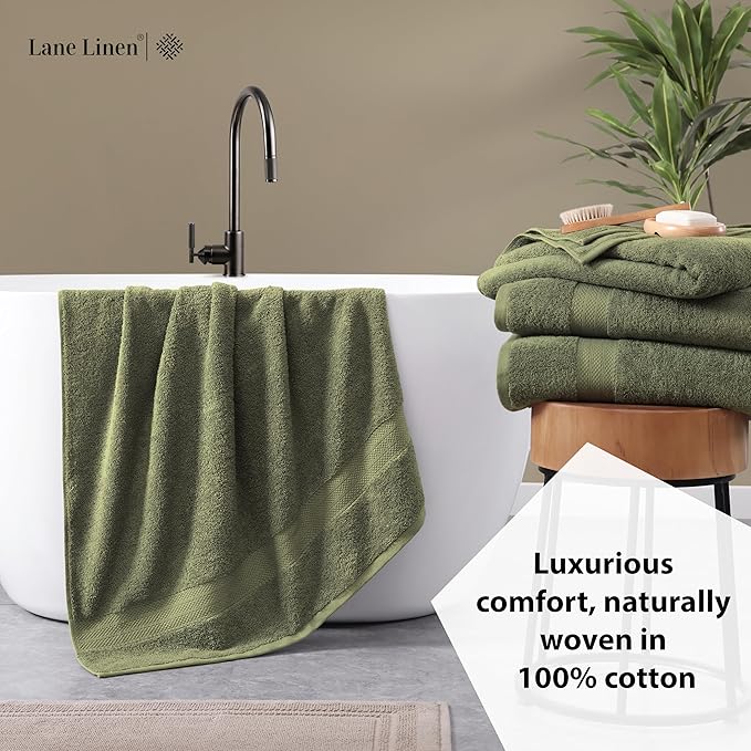 LANE LINEN 100% Ring Spun Cotton Luxury Bath Sheet 2 Pcs