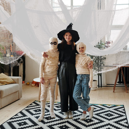 Watayo 500 x 39 Inch Large Size Halloween Spooky Cheese Cloth, Halloween White Scary Creepy Cloth, Windows Doorways Cover Gauze for Halloweens Haunted House Party Decor