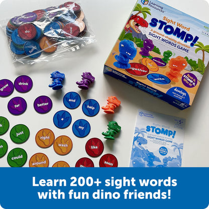 Learning Resources Sight Word Stomp! - Alphabet Toys, Phonics Flash Cards, Classroom Board Games, ABC Homeschool, Reading Manipulatives, Gifts for Boys and Girls, Visual Vocabulary