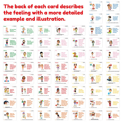Emotion Cards for Kids, Feeling Cards Game | 60 Emotion & Feeling Flash Cards for Kids | Learn Feelings and Needs Cards | Teach Mixed Emotions & Emotional Intelligence Cards to Children & Toddlers
