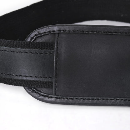 Autentico Premium Tan Leather Travel Bag Strap Adjustable Replacement Shoulder Strap Extra Wide Padded Design for Weekenders, Carry-Ons, Duffels Genuine Leather Comfort (Black)