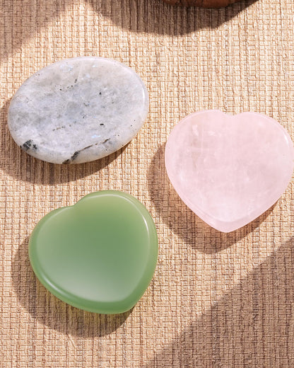 QianCannaor Crystals and Healing Stones Set for Anxiety, Relaxation Spiritual Crystals Gift for Meditation, Manifestation, Zen, Reiki, Fengshui (Keep Calm for New Beginnings)