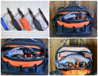 WELKINLAND 10-Inch Clear Tool Pouch Organizer - 4 Pcs Zipper Tool Bags