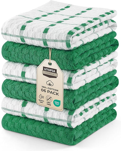 Utopia Towels - Kitchen Towels 6 Pack, 15 x 25 Inches, 100% Ring Spun Cotton