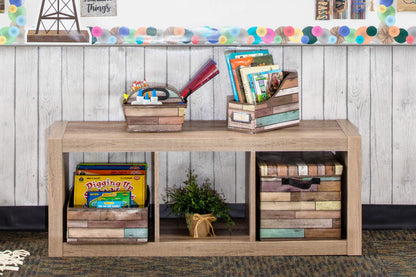 Teacher Created Resources Reclaimed Wood Book Bin