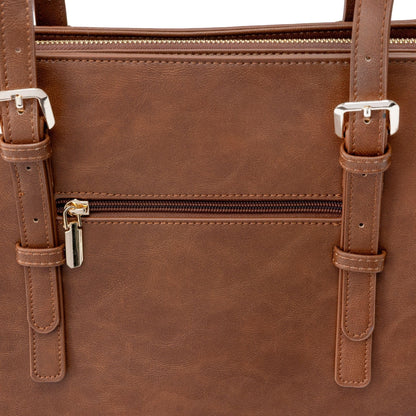 LDS Temple Bag for Women – Premium Travel Tote to Carry Your Temple Attire – Stylish Clothing Organizer With Pockets for Shoes, Garments, and Worship Essentials (Brown)