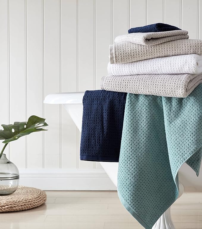 Tommy Bahama - Bath Towels, 100% Soft & Absorbent Yarn-Dyed Cotton, Low Linting