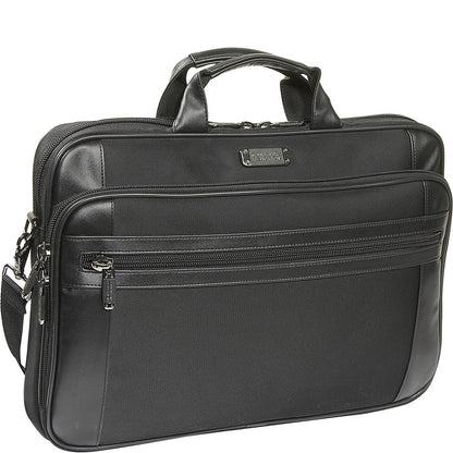Kenneth Cole Reaction Urban Traveler Slim 18.4" Laptop Sleeve Top Zip Computer Portfolio Bag, Black
