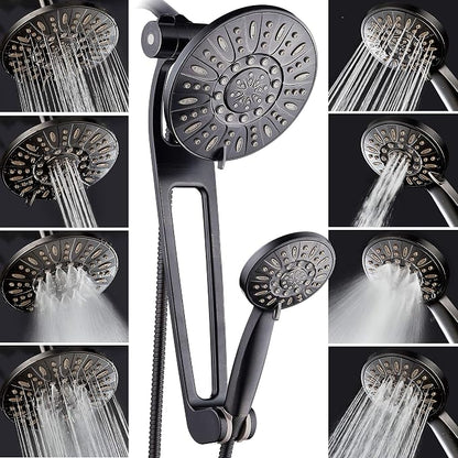 AquaDance High-Pressure 48-mode 3-way Shower Spa Combo with Adjustable 18" Extension Arm for Easy Reach & Mobility! Enjoy Luxury 7" Rain & Handheld Showerhead Separately or Together! Oil-Rubbed Bronze
