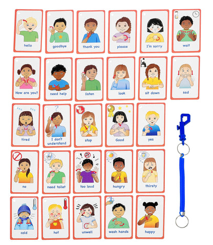 Special Needs My Communication ASL Cards for Speech Delay Non-Verbal or Deaf Children and Adults. 27 Visual Aid Cards, Special Ed, SEN Autism Resource
