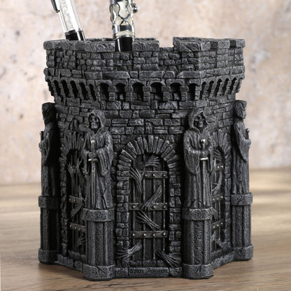 Veronese Design 4 7/8 Inch Wardens of the Damned Pen Holder Resin Desktop Organizer Skeleton Reaper Home Decor Sculpture
