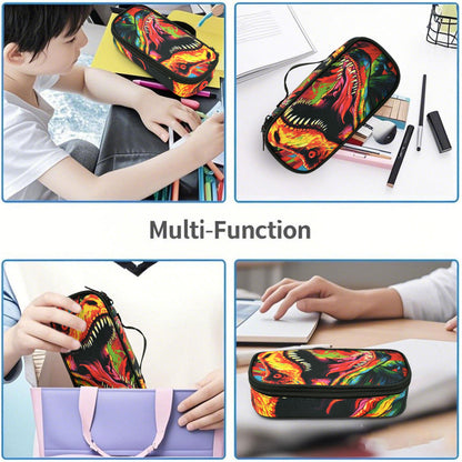 Droerfes Dinosaur Pencil Case Pencil Pouch Large Capacity Pen Bag School Office Organizer Stationery Storage Box For Girls Boys Teen Kids