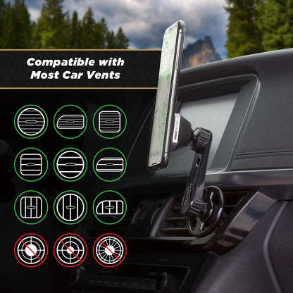 Scosche MMWSM-2PKXCES0 MagicMount Select Magnetic Car Phone Holder Mount for iPhone and Android - 2 Pack - Secure Magnetic Cell Phone Mount for Car Window or Dash - Universal 360° Adjustable Head