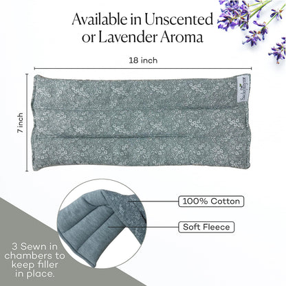 SacksyThyme Microwave Heating Pad for Cramps, Back, Neck, Shoulders, Leg Pain - Reusable Heat Pack, Hot Moist Microwavable Therapy Pack - Unscented Flaxseed Hot Compress Made in USA (Size: 12" x 7")