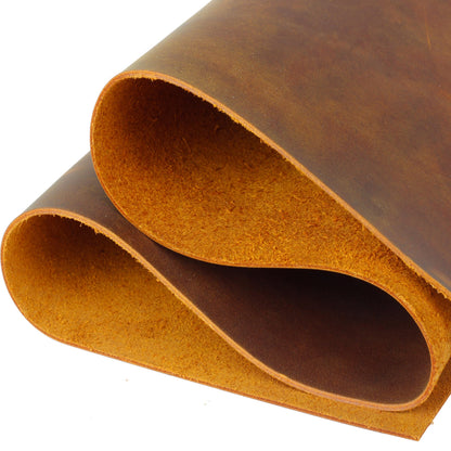 Toprank Leather Sheets for Crafts 24"x12" Precut Full Grain Cowhide (1.6mm) Square Piece, Camel