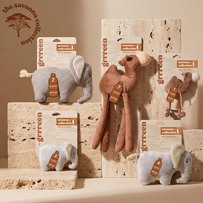 Dog Toys | Plush Elephant Stuffed Animal for Dogs | Eco Friendly Small Dog Toy