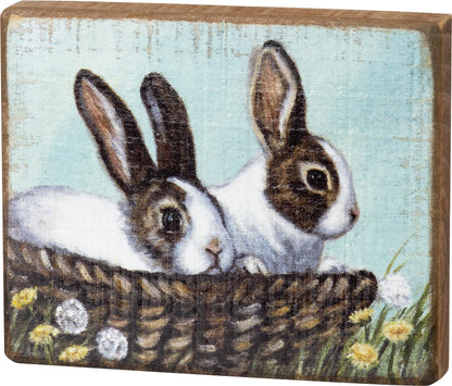Primitives by Kathy Bunnies Bring Blessings In Abundance Home Décor Sign