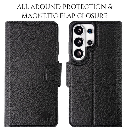 BLACKBROOK for Samsung S26 Ultra Wallet Case, Full Grain Leather, Carter Detachable 2-in-1 Set, Ready for MagSafe Wireless Charging, RFID 4 Card Slots, Magnetic Flip Case