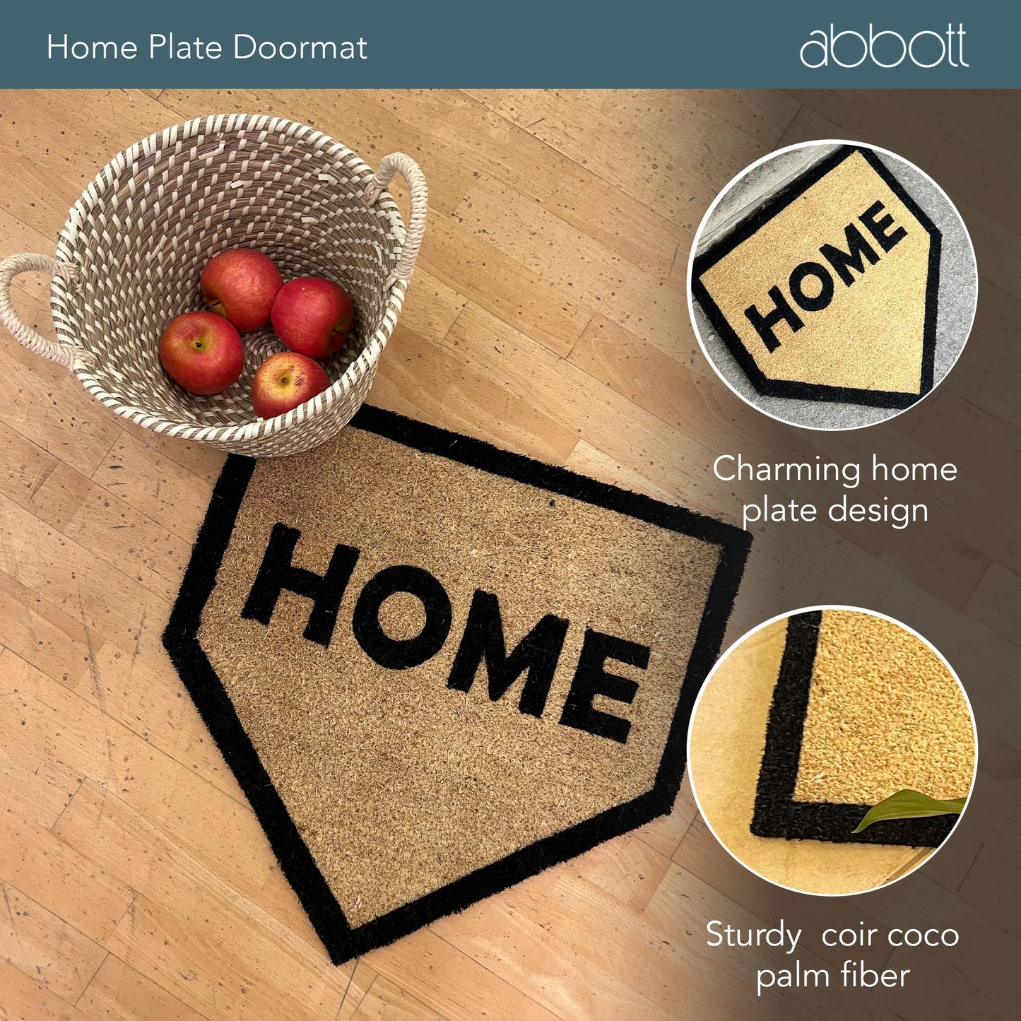 Abbott Collection "Home" Plate Doormat