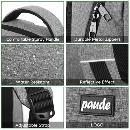 Paude Backpack School,17.3 Inch Travel Laptop Backpack,Bookbag for Teen Boys College Backpack with USB Charging Port,Waterproof