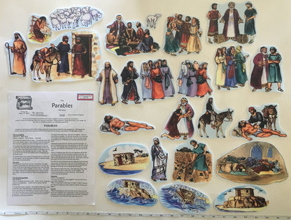 Story & Life of Jesus 13 Bible Stories Felt Figures for Flannel Board- Precut & Ready to Use!